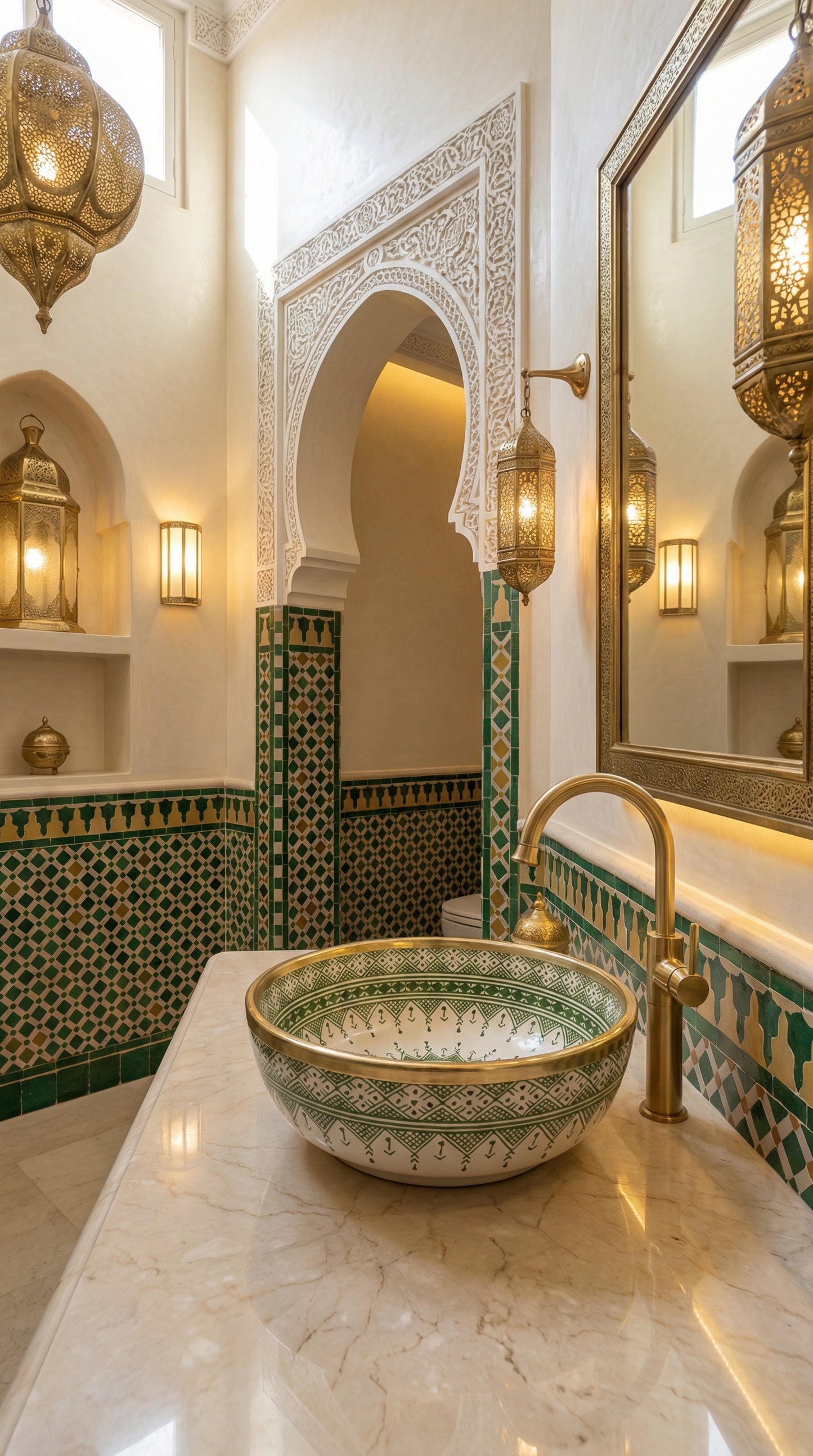 Vasque Marocaine avec contour en laiton #320 Royal
