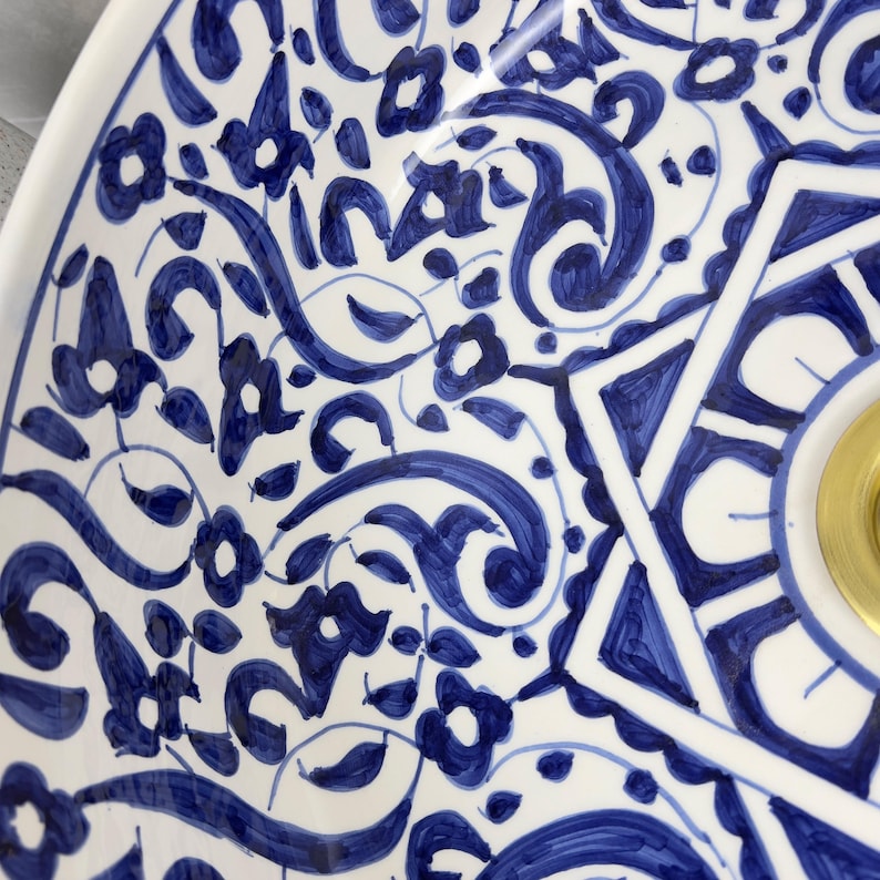 Marokkanisches Keramikwaschbecken im orientalischen Stil #292