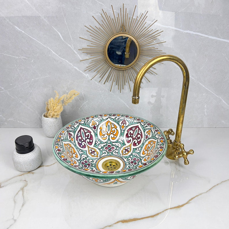 Vasque Marocaine en céramique de style oriental #304