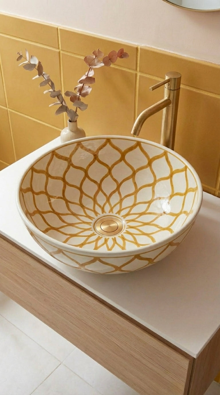 Vasque Marocaine en céramique de style oriental #348JM
