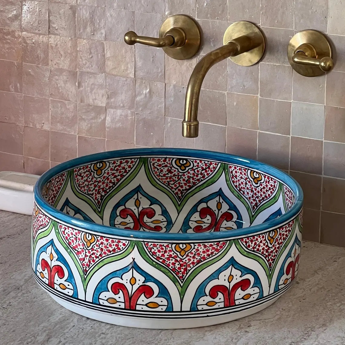 Marokkanisches Keramikwaschbecken im orientalischen Stil #45