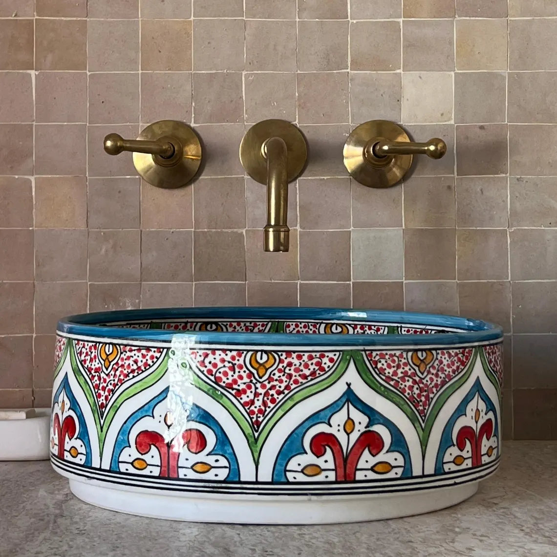 Marokkanisches Keramikwaschbecken im orientalischen Stil #45