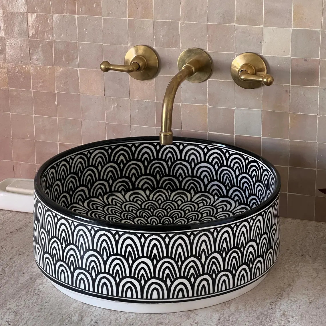 Marokkanisches Keramikwaschbecken im orientalischen Stil #42