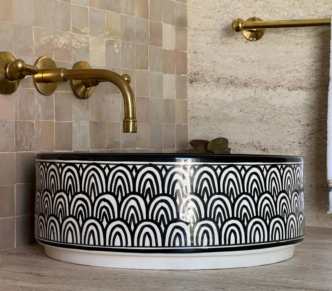 Marokkanisches Keramikwaschbecken im orientalischen Stil #42