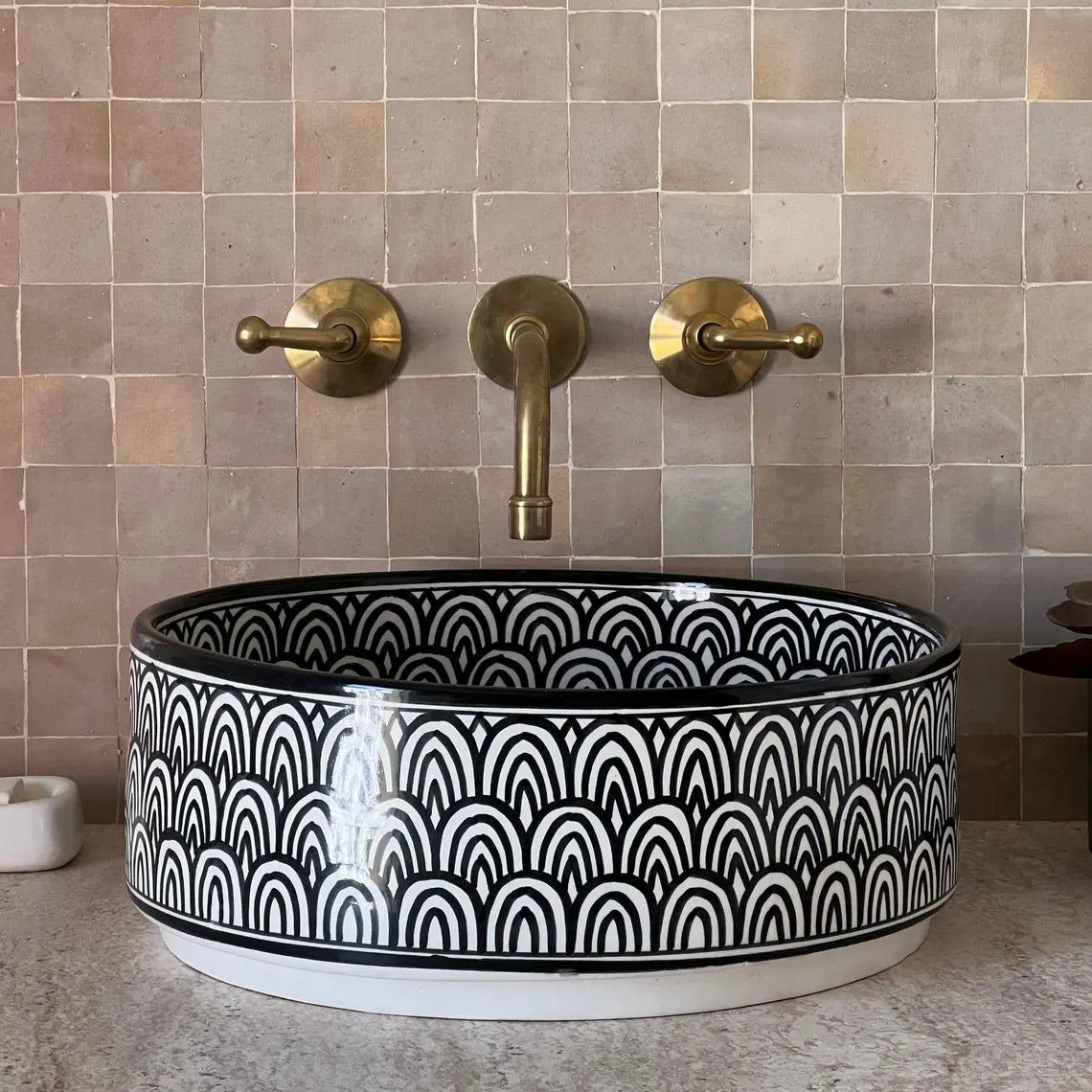 Marokkanisches Keramikwaschbecken im orientalischen Stil #42