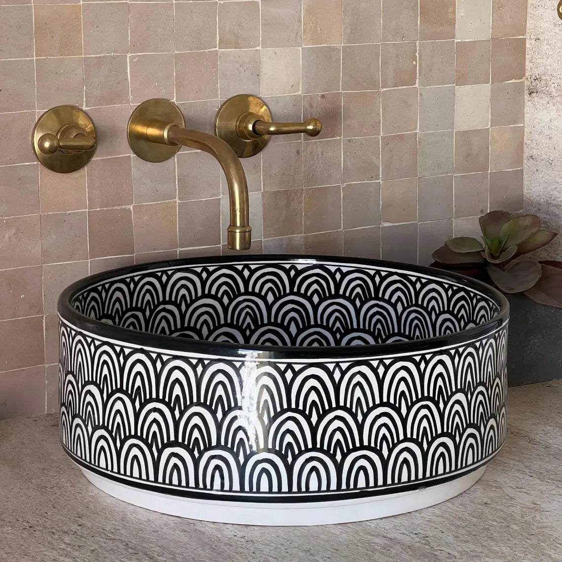 Marokkanisches Keramikwaschbecken im orientalischen Stil #42