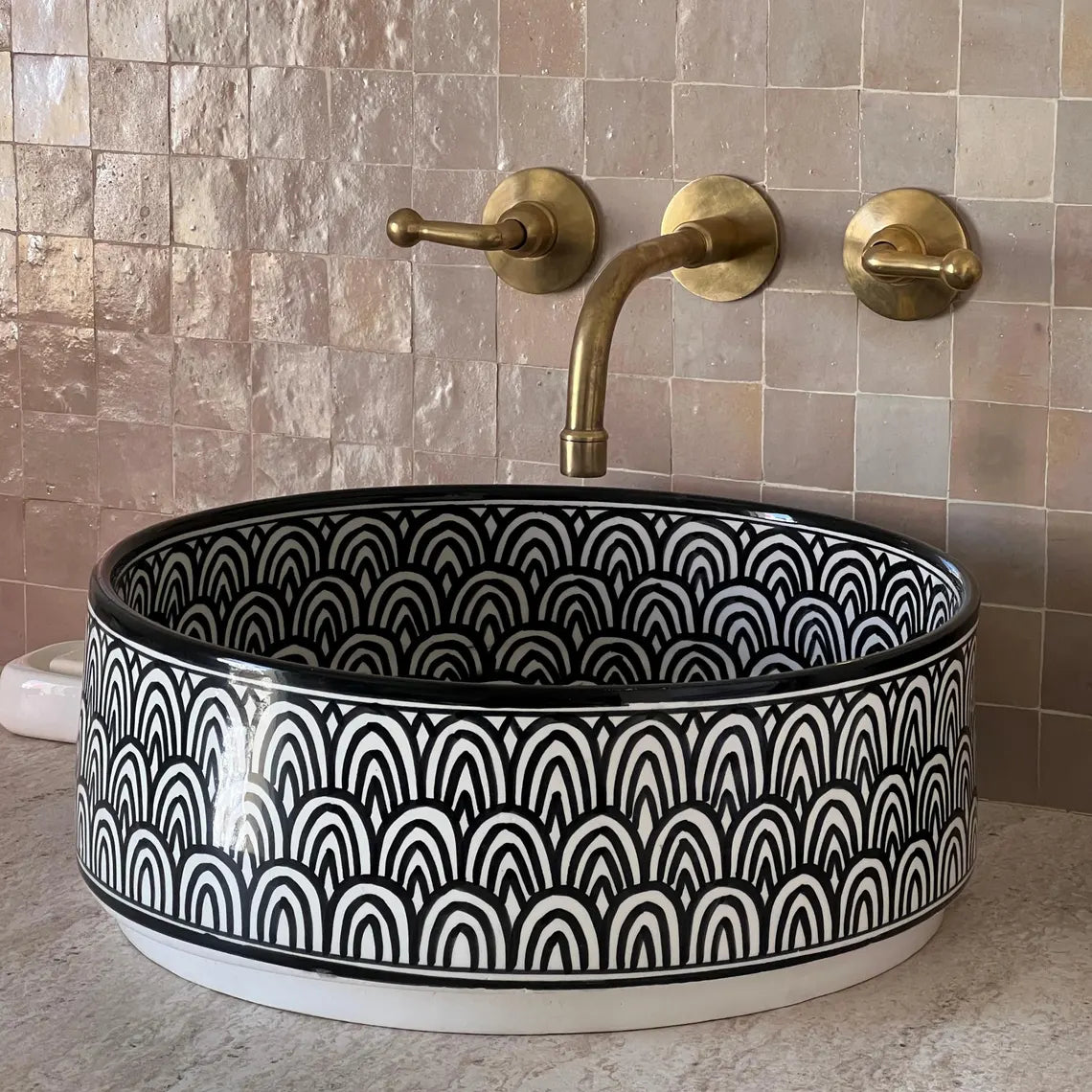 Marokkanisches Keramikwaschbecken im orientalischen Stil #42