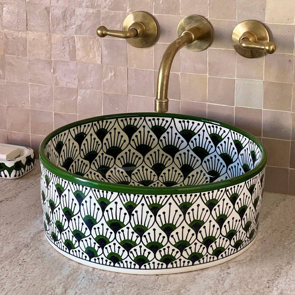 Marokkanisches Keramikwaschbecken im orientalischen Stil #36
