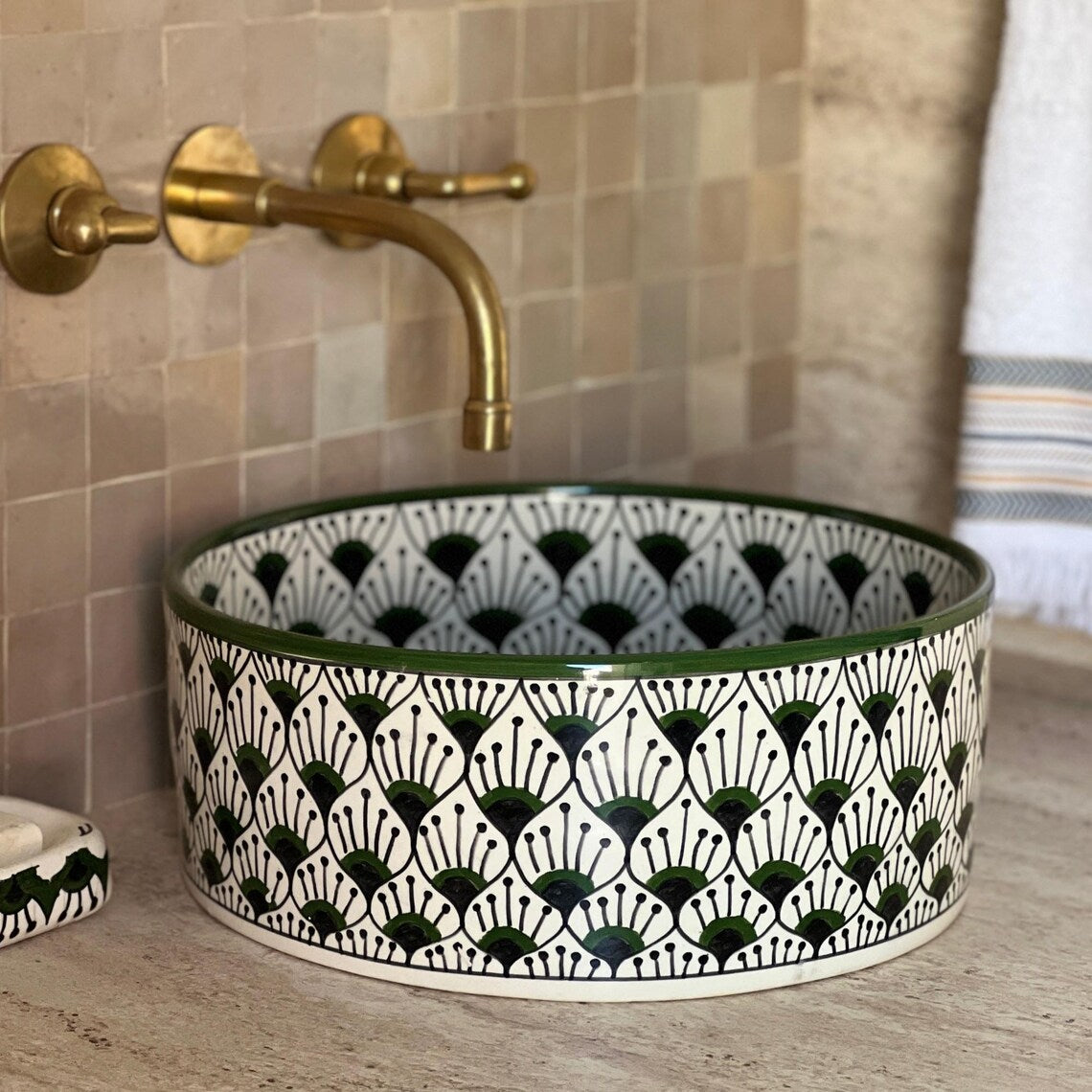 Marokkanisches Keramikwaschbecken im orientalischen Stil #36