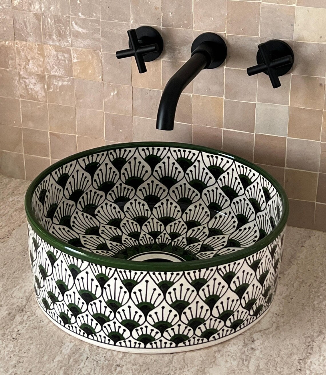 Marokkanisches Keramikwaschbecken im orientalischen Stil #36