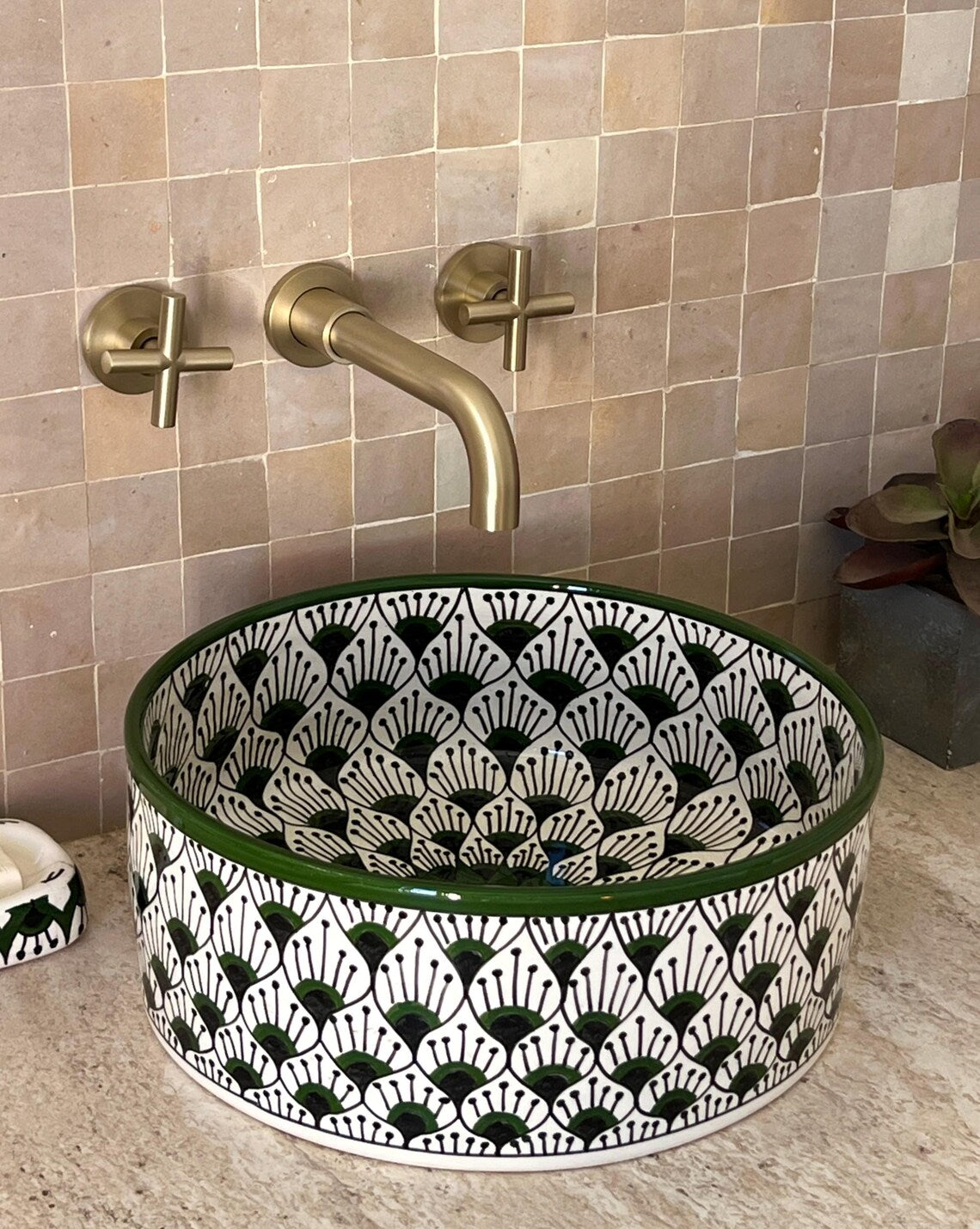 Marokkanisches Keramikwaschbecken im orientalischen Stil #36