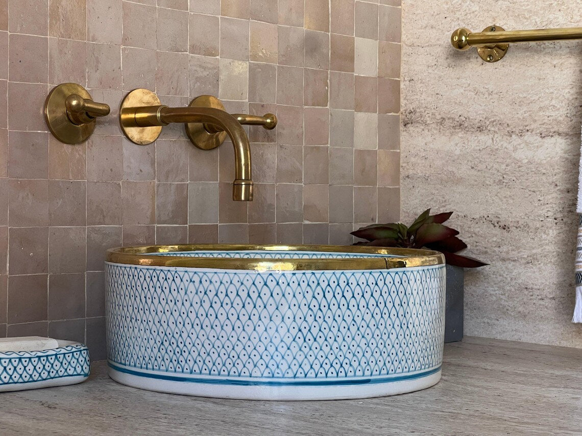 Vasque Marocaine avec contour en laiton #47