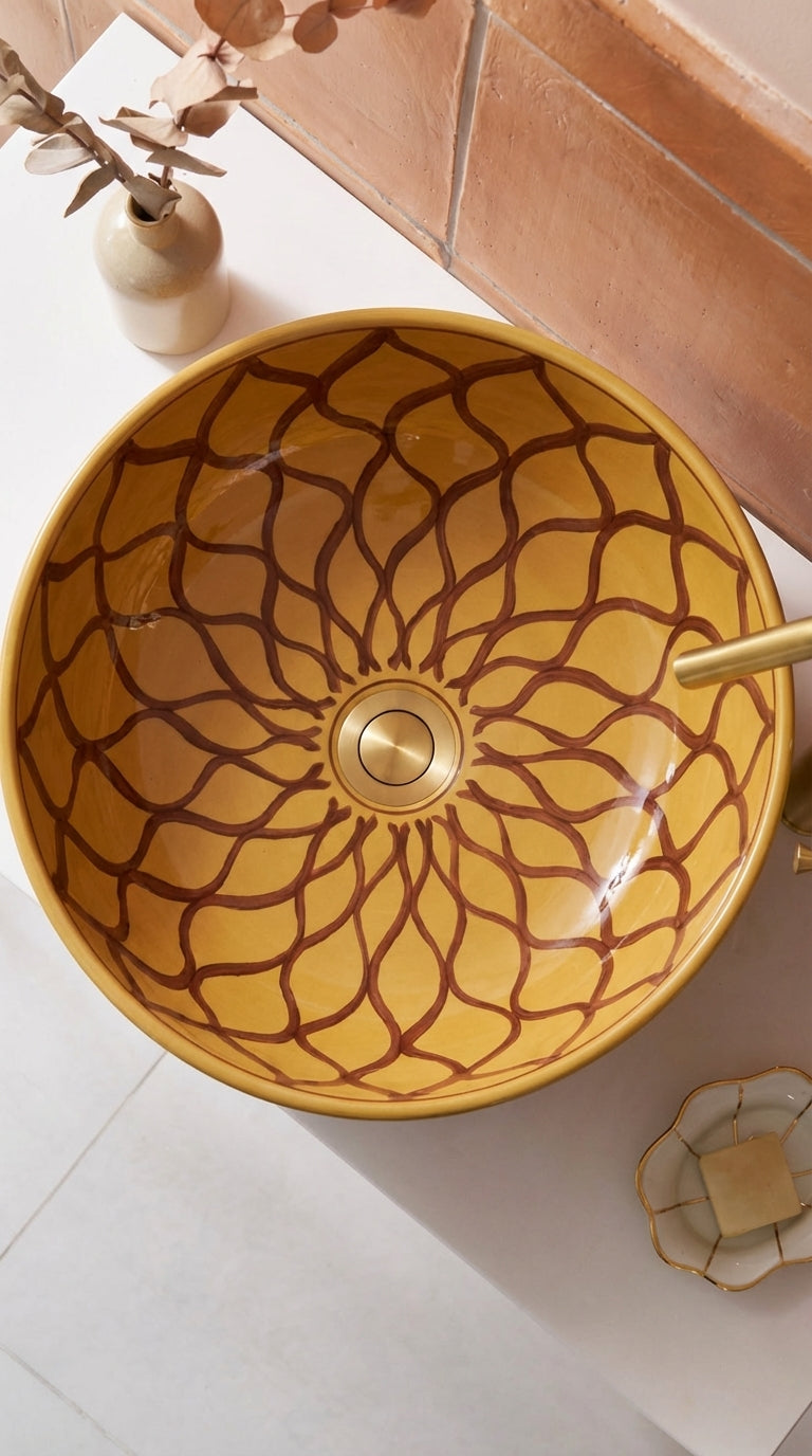 Vasque Marocaine en céramique de style oriental #348E