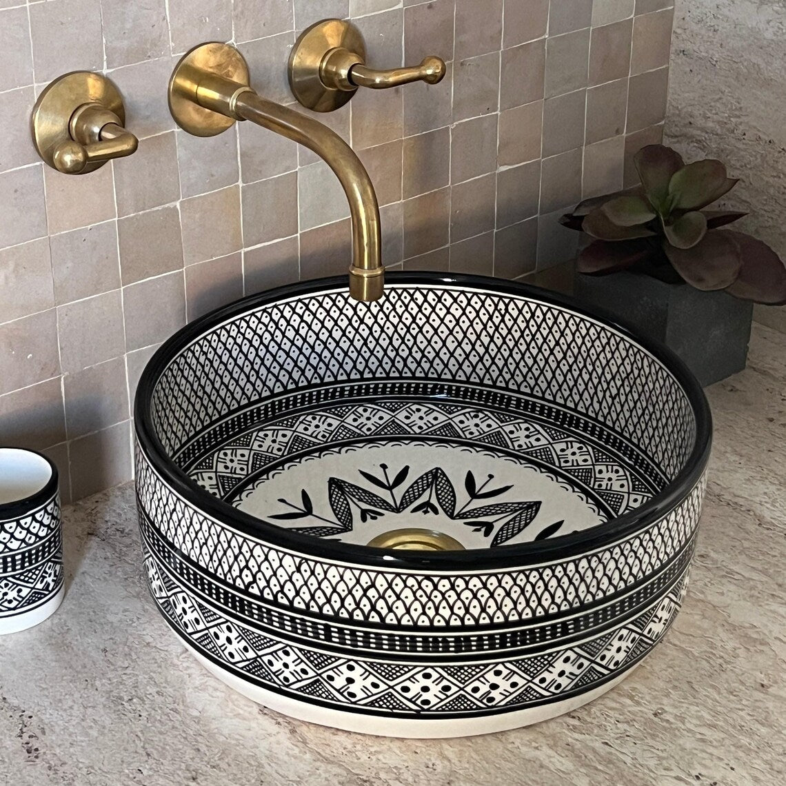 Marokkanisches Keramikwaschbecken im orientalischen Stil #37