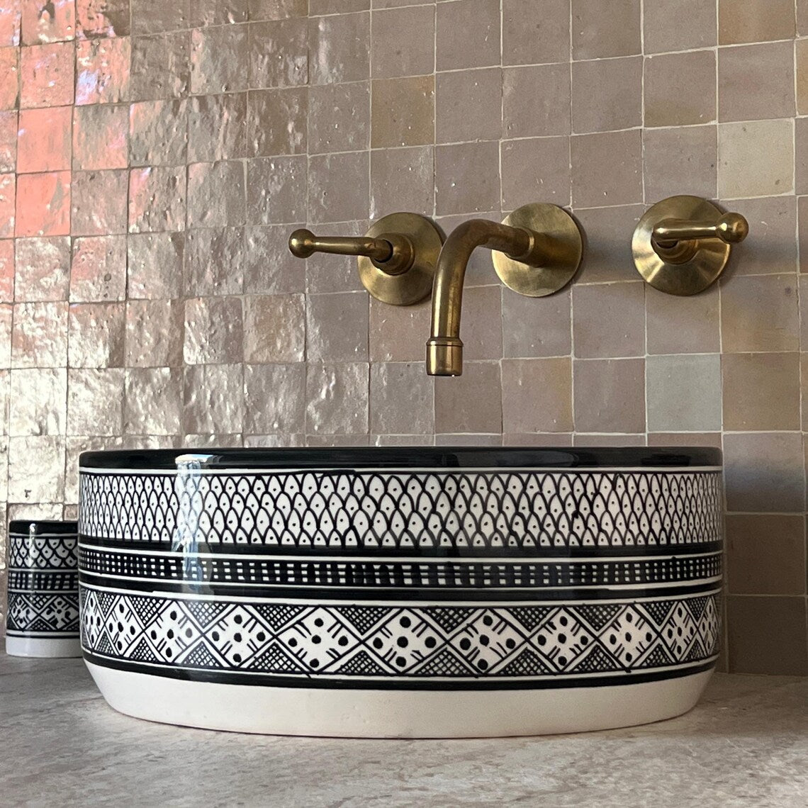 Marokkanisches Keramikwaschbecken im orientalischen Stil #37