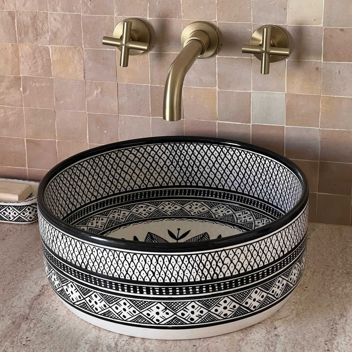 Marokkanisches Keramikwaschbecken im orientalischen Stil #37
