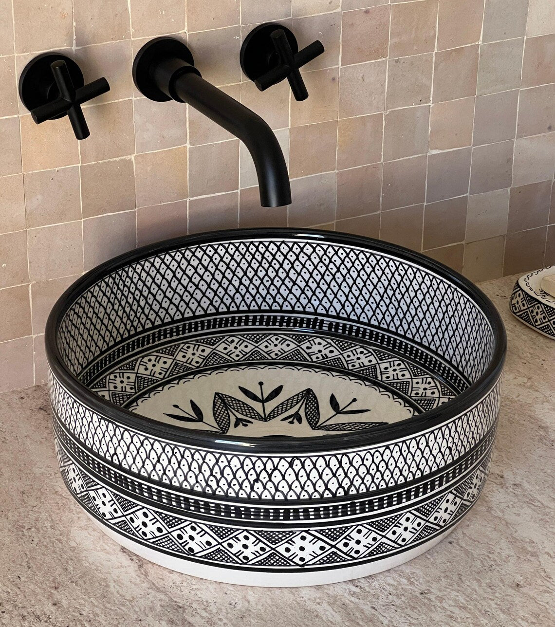 Marokkanisches Keramikwaschbecken im orientalischen Stil #37