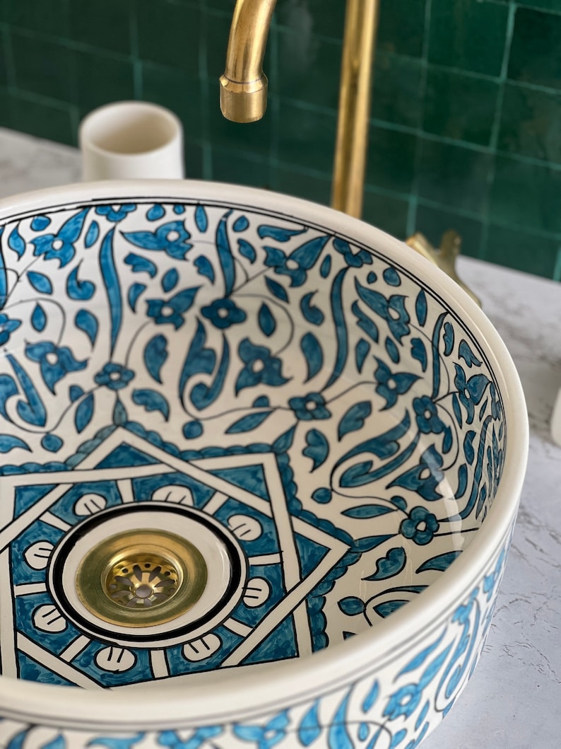 Vasque Marocaine en céramique de style oriental #1