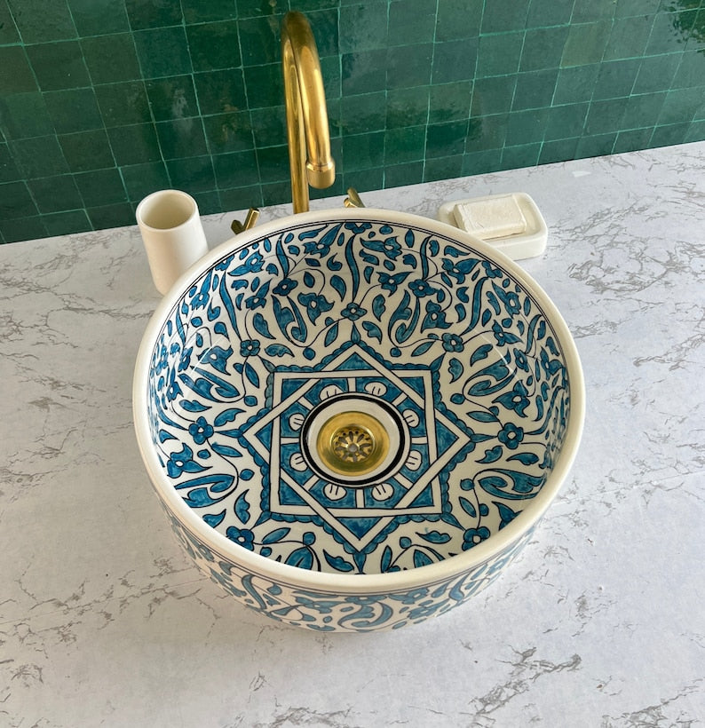 Vasque Marocaine en céramique de style oriental #1