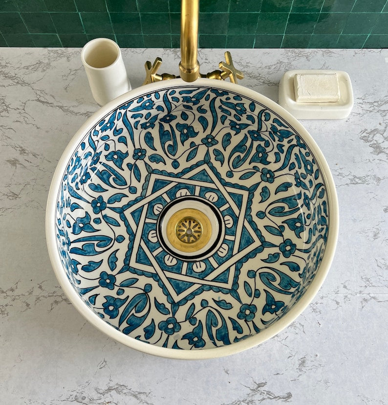 Vasque Marocaine en céramique de style oriental #1