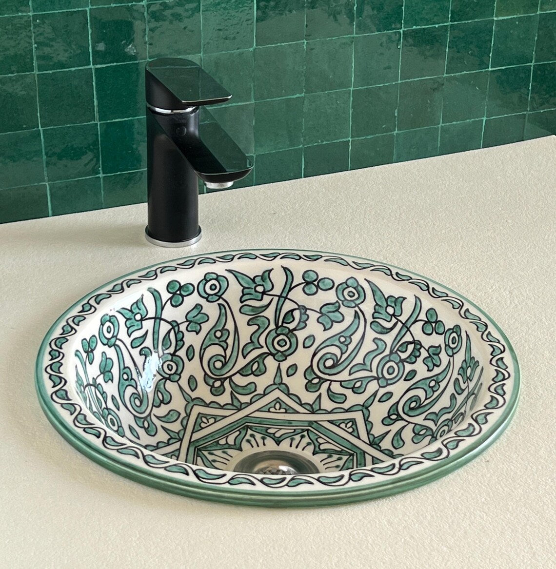Marokkanisches Keramikwaschbecken im orientalischen Stil #35