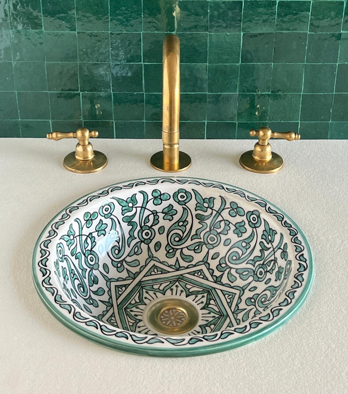 Marokkanisches Keramikwaschbecken im orientalischen Stil #35