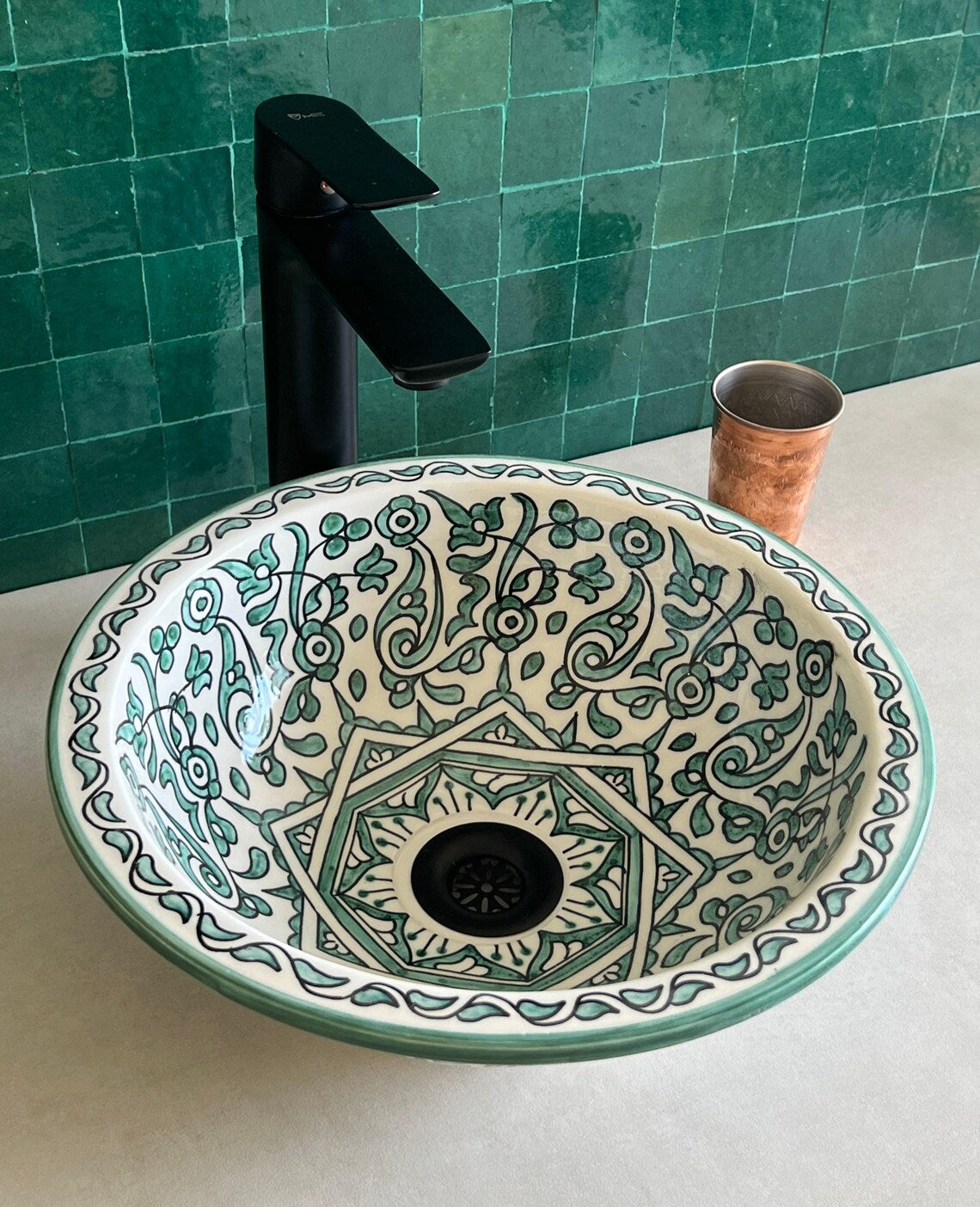 Marokkanisches Keramikwaschbecken im orientalischen Stil #35