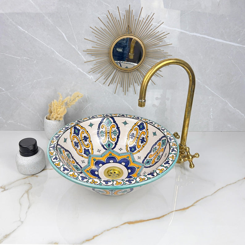 Vasque Marocaine en céramique de style oriental #303