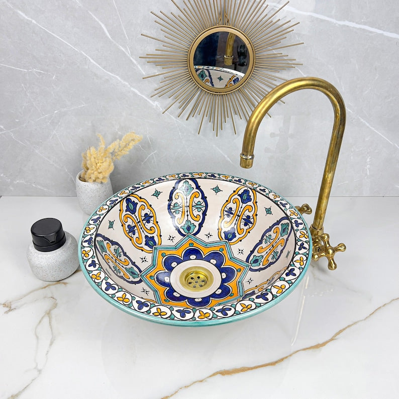 Vasque Marocaine en céramique de style oriental #303