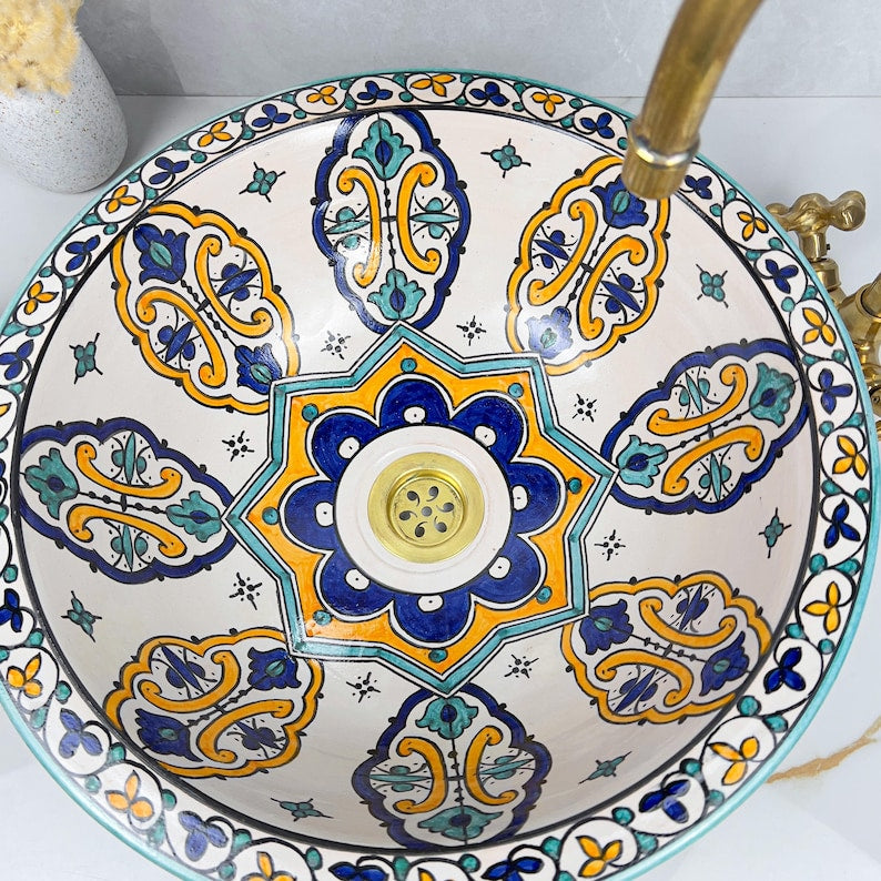 Vasque Marocaine en céramique de style oriental #303