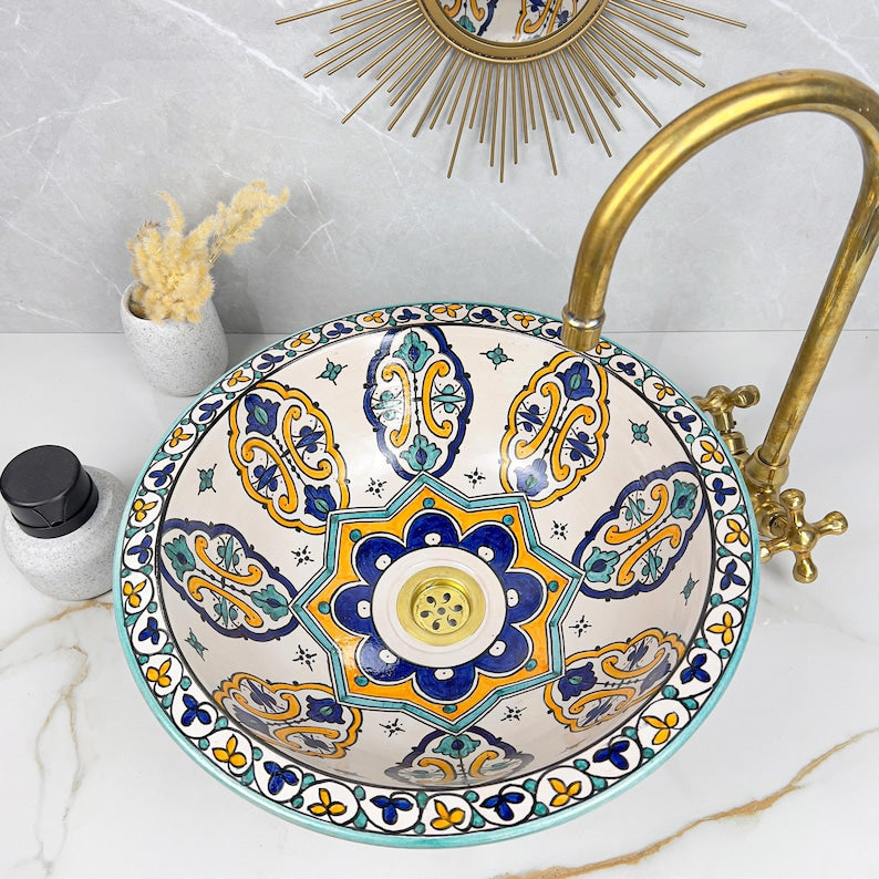 Vasque Marocaine en céramique de style oriental #303