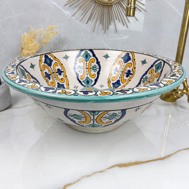 Vasque Marocaine en céramique de style oriental #303