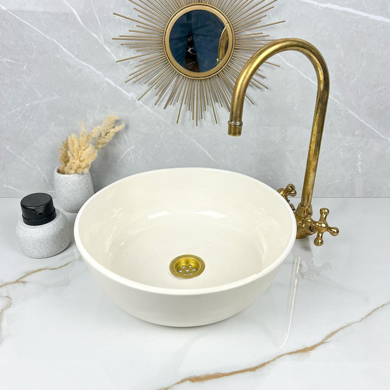 Marokkanisches Keramikwaschbecken im orientalischen Stil #245
