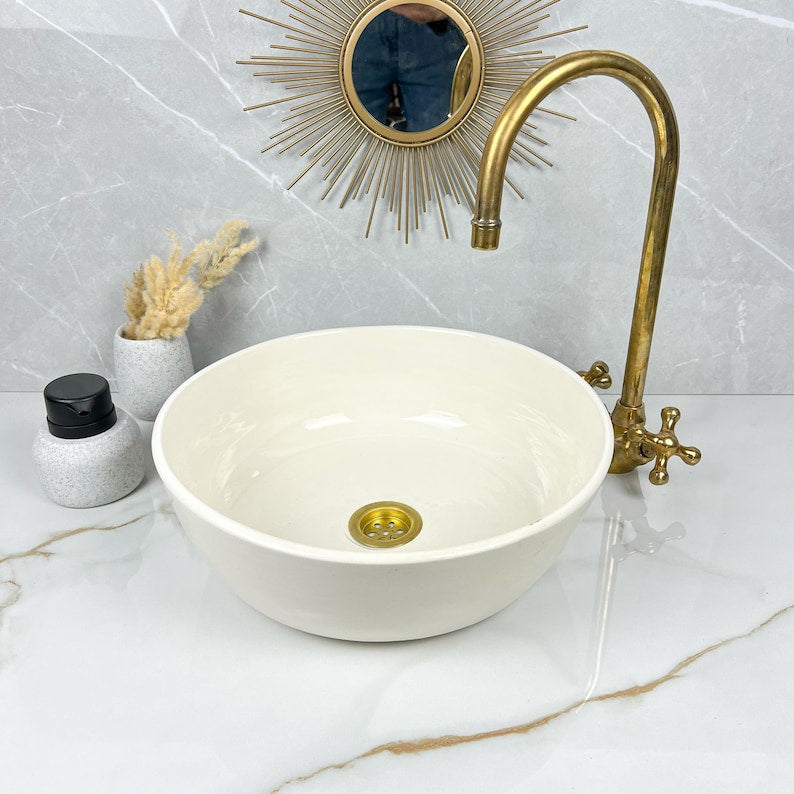 Marokkanisches Keramikwaschbecken im orientalischen Stil #245