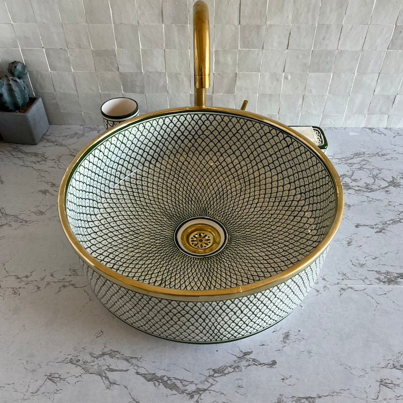 Vasque Marocaine avec contour en laiton #21