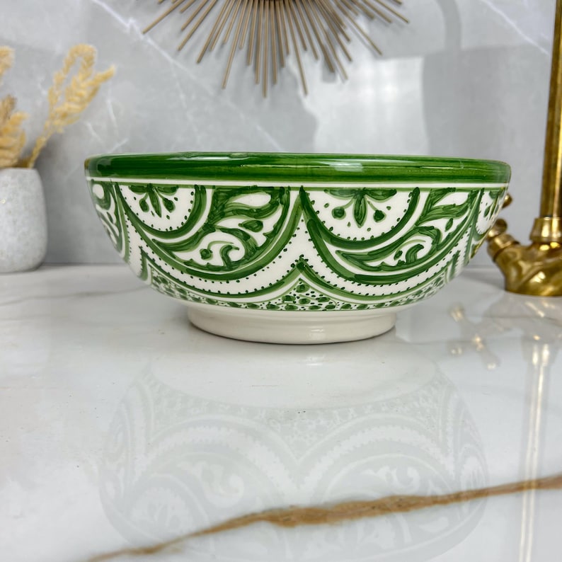 Marokkanisches Keramikwaschbecken im orientalischen Stil #254