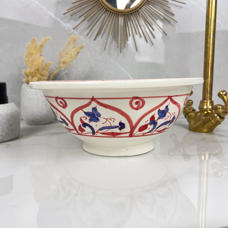 Marokkanisches Keramikwaschbecken im orientalischen Stil #263