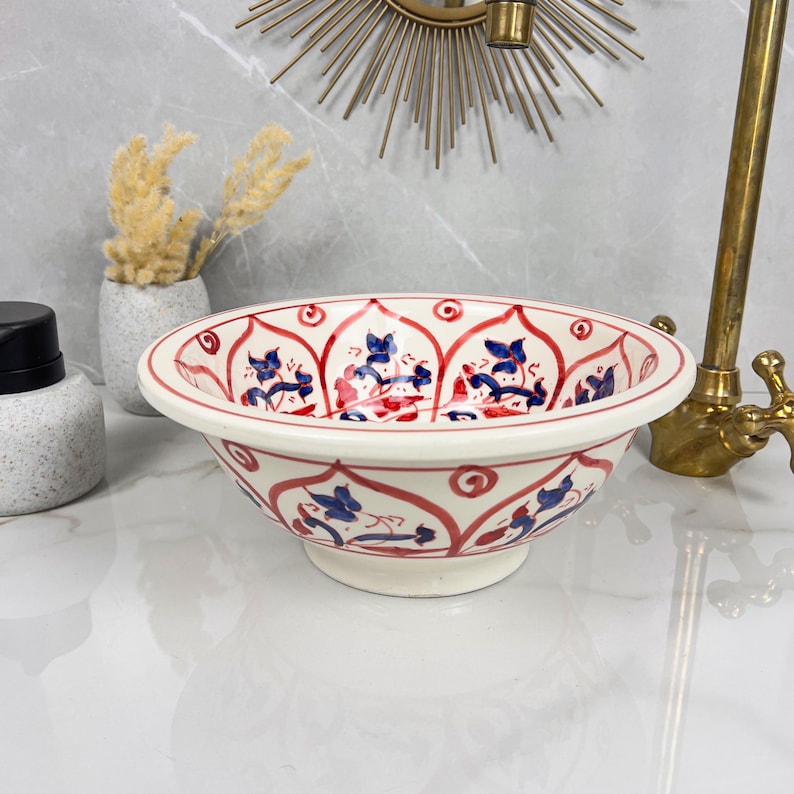Marokkanisches Keramikwaschbecken im orientalischen Stil #263