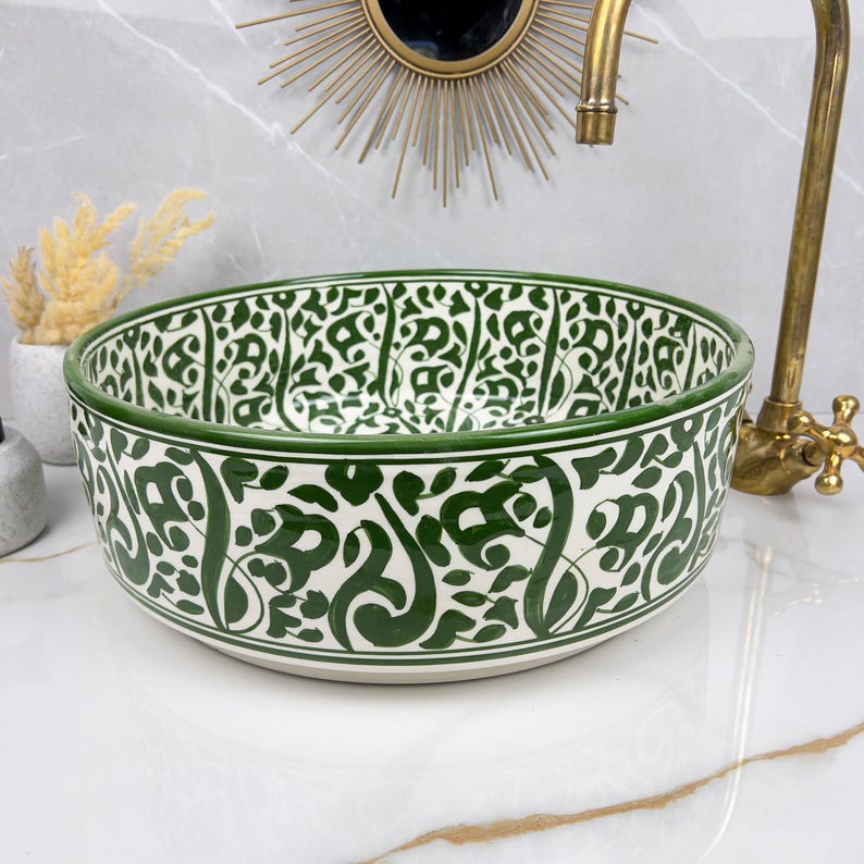 Marokkanisches Keramikwaschbecken im orientalischen Stil #232