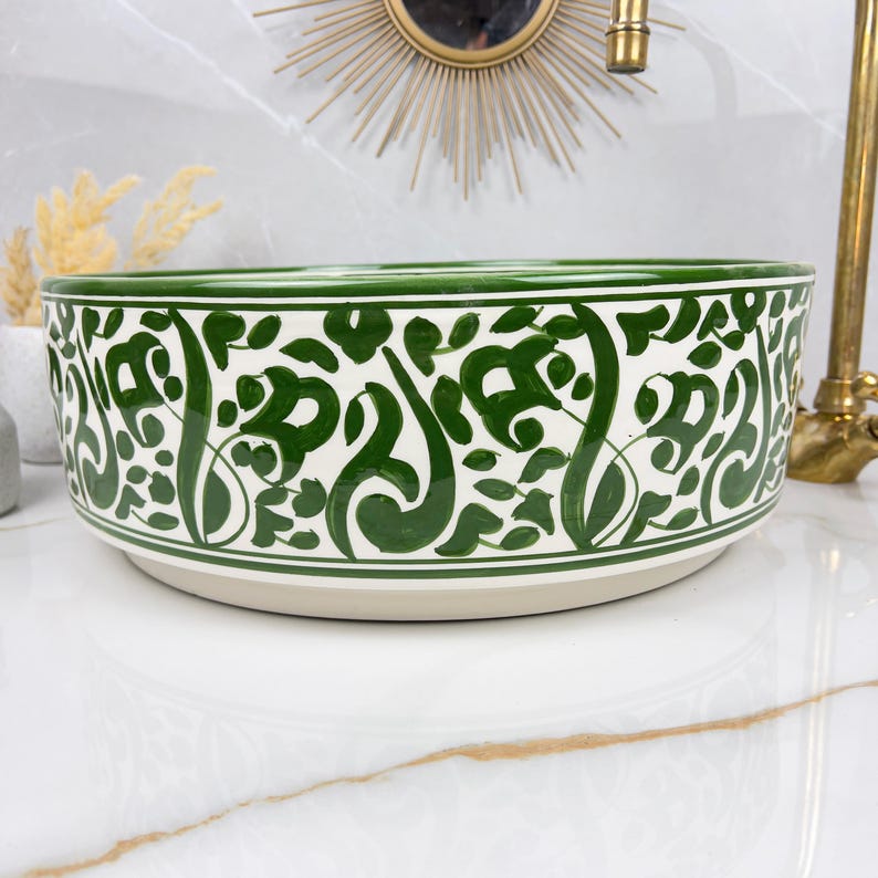Marokkanisches Keramikwaschbecken im orientalischen Stil #232