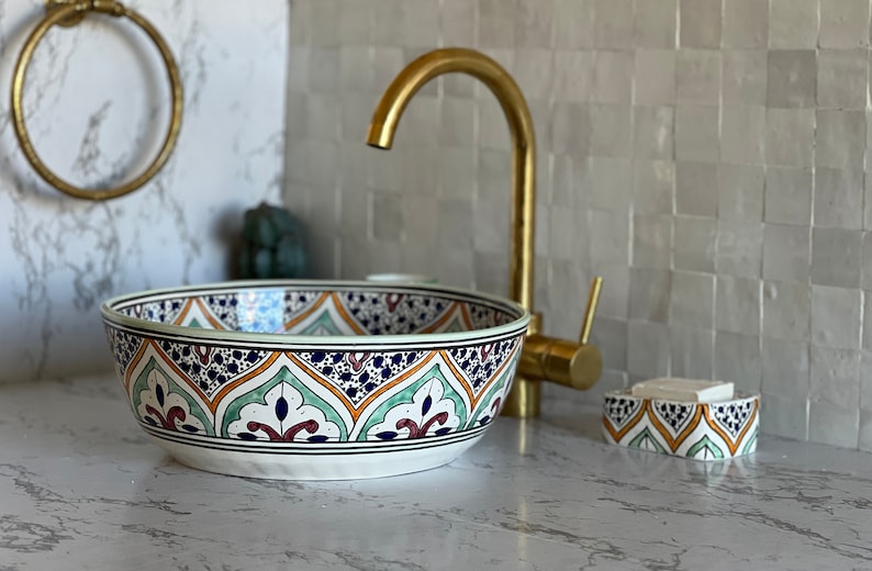 Vasque Marocaine en céramique de style oriental #5