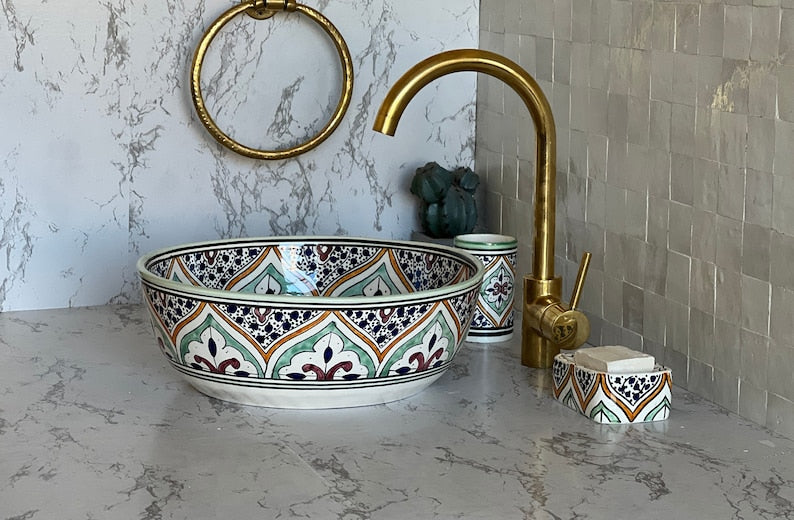 Vasque Marocaine en céramique de style oriental #5