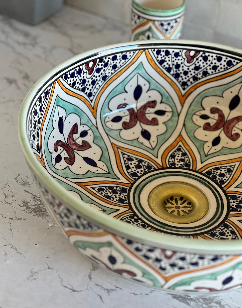 Vasque Marocaine en céramique de style oriental #5
