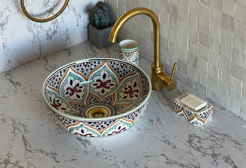 Vasque Marocaine en céramique de style oriental #5