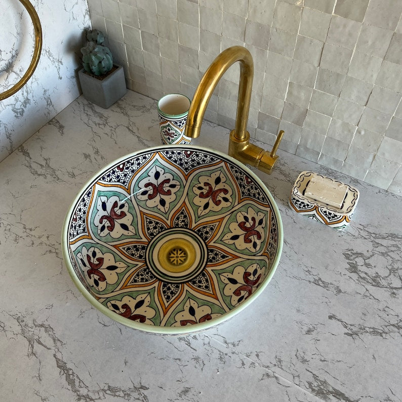 Vasque Marocaine en céramique de style oriental #5