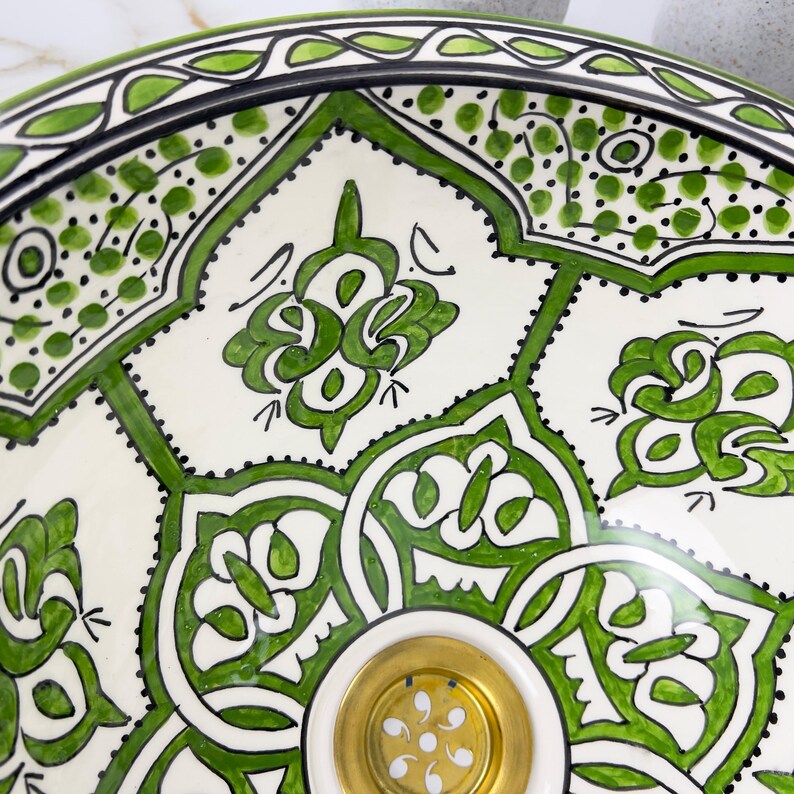 Marokkanisches Keramikwaschbecken im orientalischen Stil #243