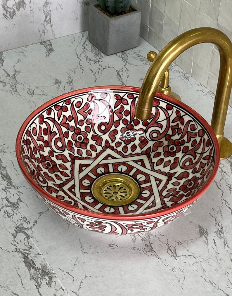 Vasque Marocaine en céramique de style oriental #3