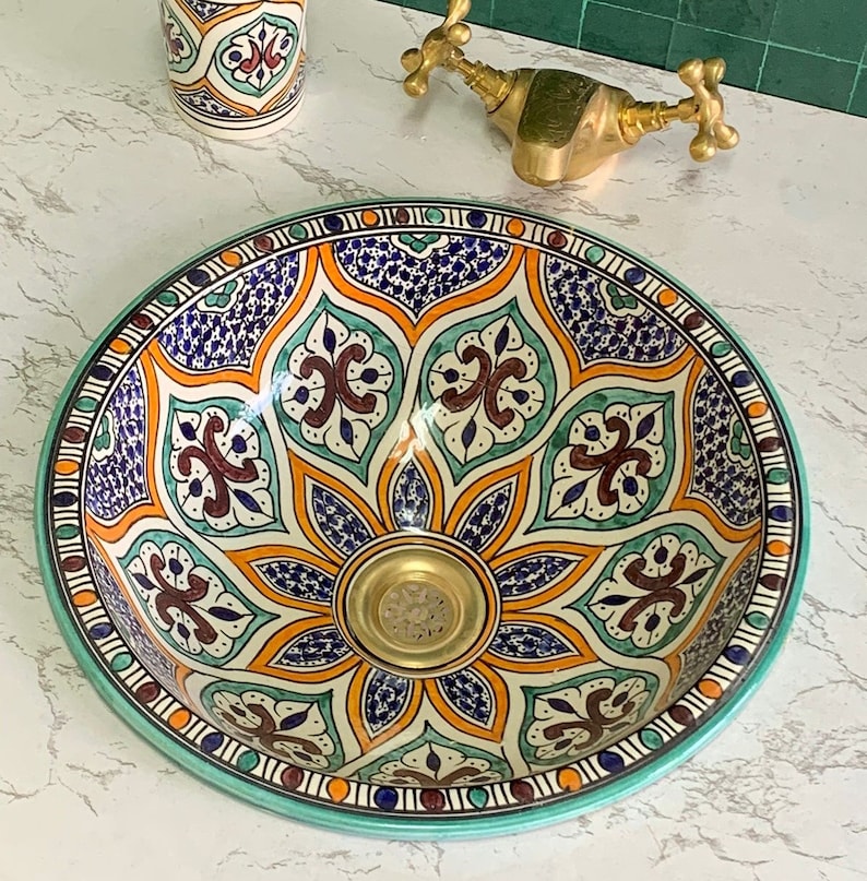 Vasque Marocaine en céramique de style oriental #32