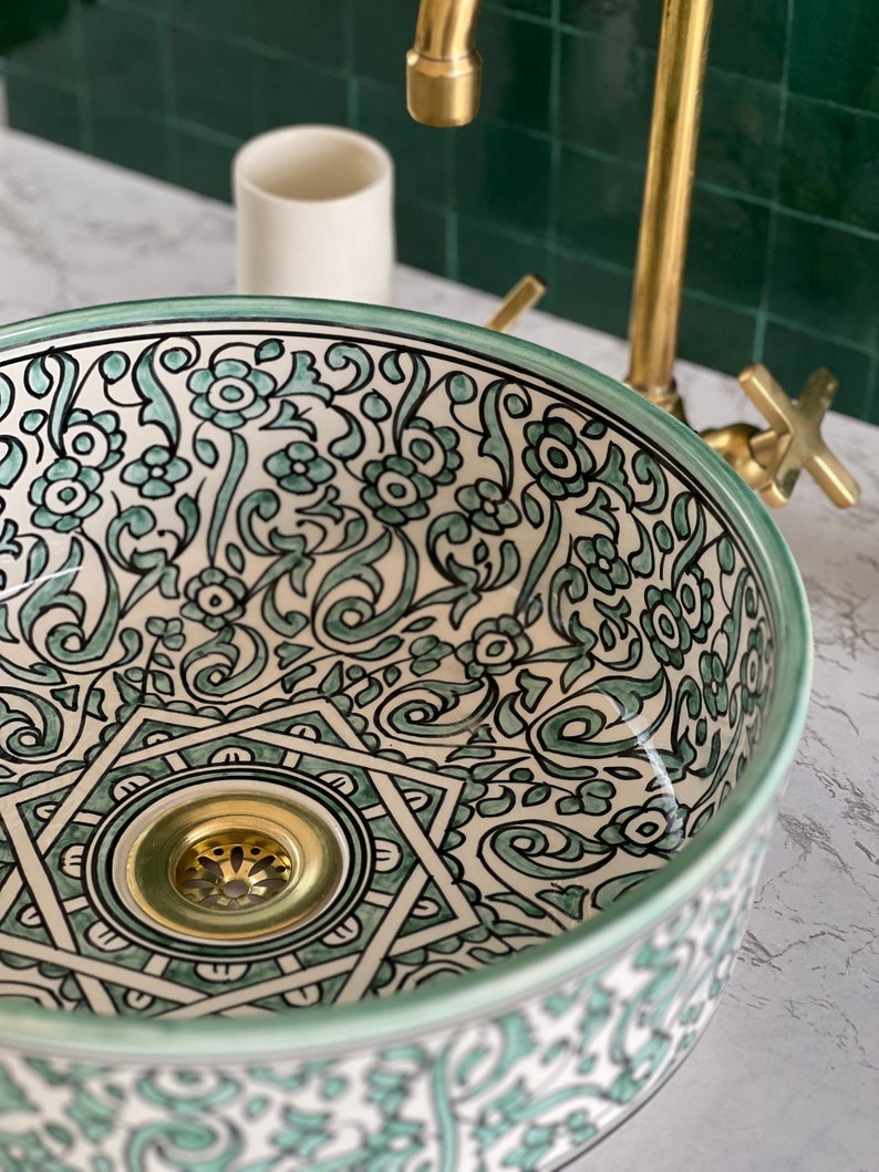 Vasque Marocaine en céramique de style oriental #2
