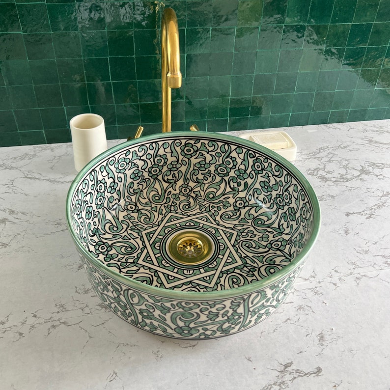 Vasque Marocaine en céramique de style oriental #2